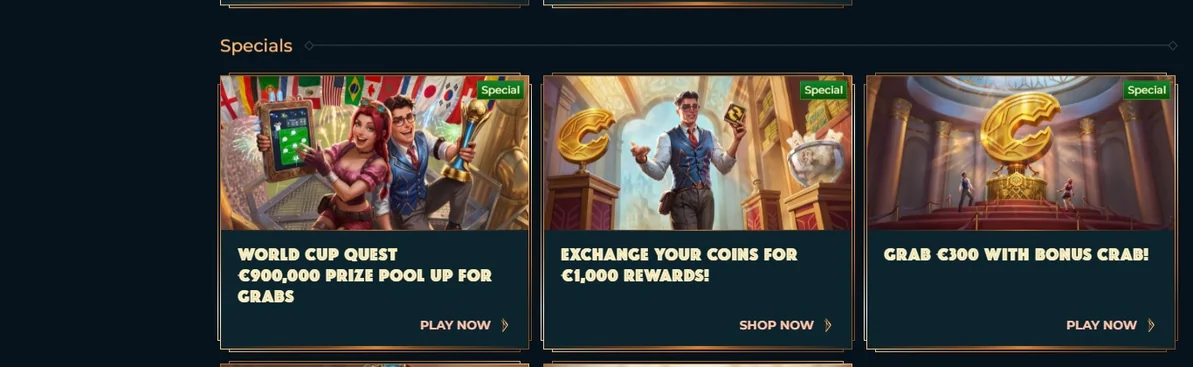 View special casino promotions